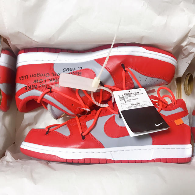OFF-WHITE - off white × nike dunk low university red