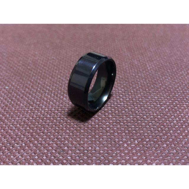 ブラック　８ｍｍ　指輪　リング 人気 メンズ　シンプル メンズのアクセサリー(リング(指輪))の商品写真