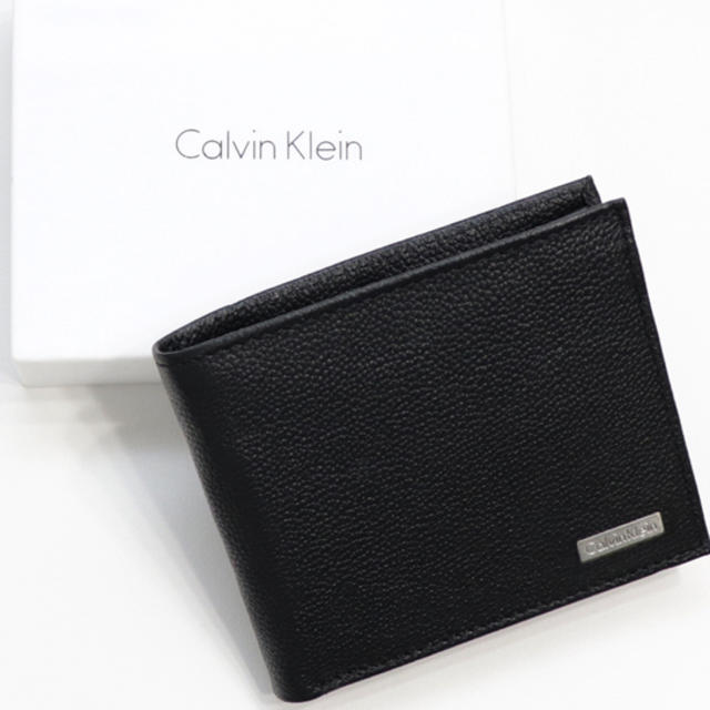 Calvin Klein - 新品 カルバンクライン 二つ折り 財布 札入れ コインケース レザー ブラックの通販 by The_Gift