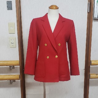 ジュンアシダ(jun ashida)のジュンアシダ　ウールジャケット　綺麗な赤(テーラードジャケット)