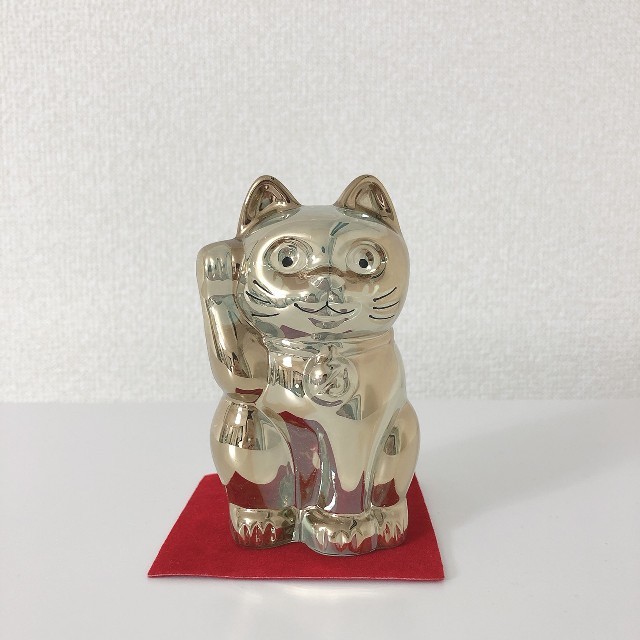 新品】バカラ Baccarat 招き猫 ゴールド 置物 新品】バカラ Baccarat 招き猫 ゴールド 置物