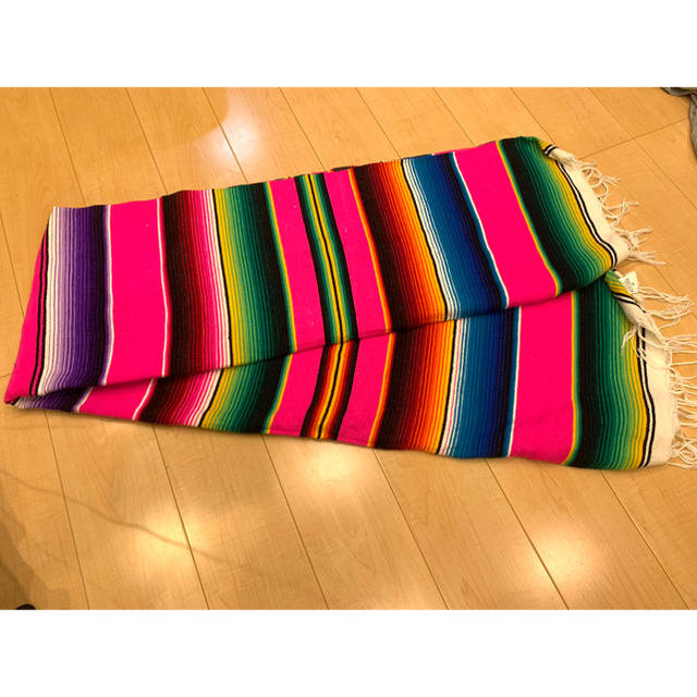 値下げ　Mexican Serape メキシカンサラペ　ラグ インテリア/住まい/日用品のラグ/カーペット/マット(ラグ)の商品写真