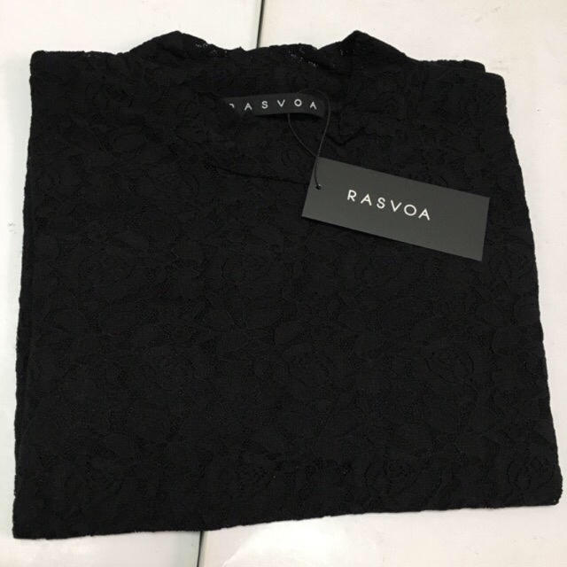 未使用 RASVOA  ラスボア レース ロンＴ 長袖 ブラック トップス レディースのトップス(Tシャツ(長袖/七分))の商品写真