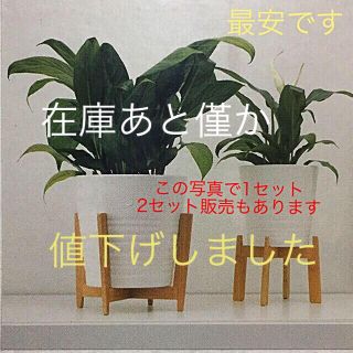 イケア(IKEA)のイケアIKEA 竹製のプラントスタンド 大小で1セット(その他)