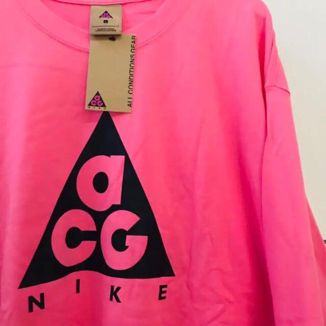 NIKE(ナイキ)のM ラスト1枚！NIKE ACG ロングスリーブ Tシャツ ピンク ロンT メンズのトップス(Tシャツ/カットソー(七分/長袖))の商品写真