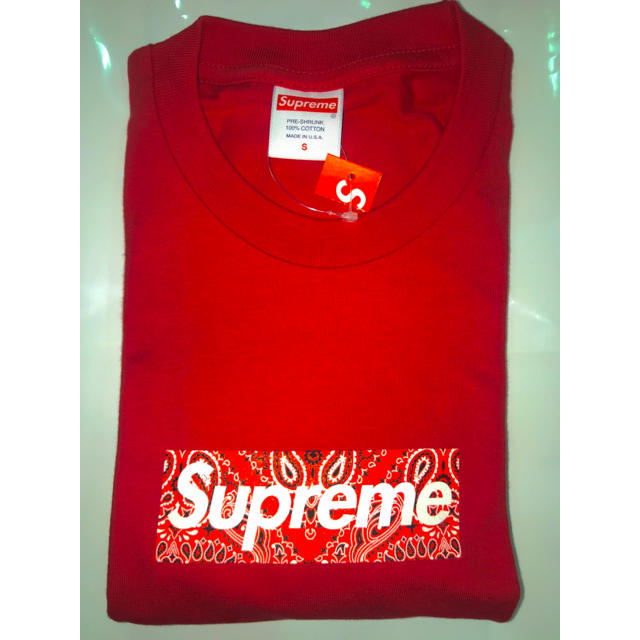 Supreme Bandana Box Logo Tee 赤S