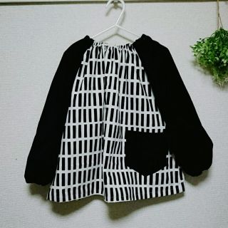 ハンドメイド キッズ スモック アルテック シエナ 風 ＊ サイズ 130(ファッション雑貨)