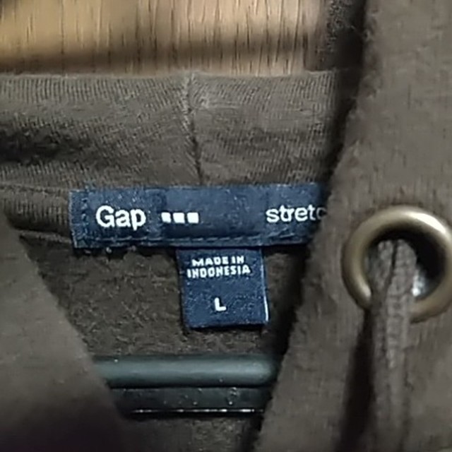GAP(ギャップ)のGAP　パーカー　ブラウン　裏起毛　Lサイズ メンズのトップス(パーカー)の商品写真