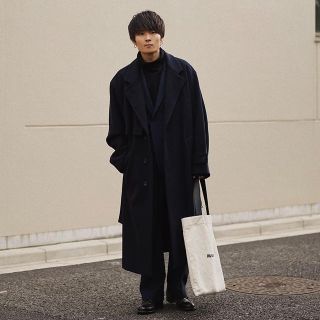 サンシー(SUNSEA)の19AW stein LAY CHESTER COAT DARK NAVY 新品(チェスターコート)