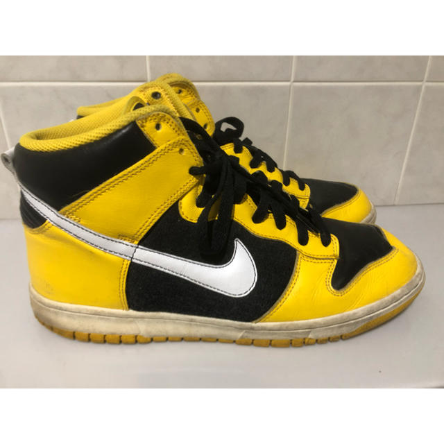 メンズ06 NIKE DUNK HI 黄×黒 US10.5