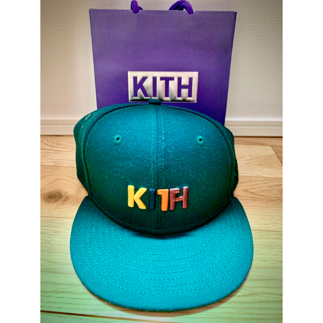 極美品　KITH NEWERA CAP DARK GREEN