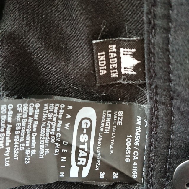 G-STAR RAW(ジースター)のG-STAR  ブラック レディースのパンツ(デニム/ジーンズ)の商品写真