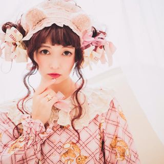 PINK HOUSE♡ピンクリトルテディプリント♡ミディワンピース
