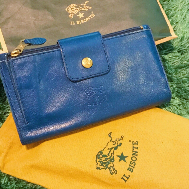 IL BISONTE(イルビゾンテ)のIL BISONTE 限定色ブルー 長財布 レディースのファッション小物(財布)の商品写真