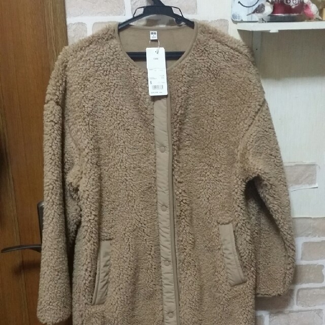 UNIQLO(ユニクロ)のUNIQLO Sサイズ ボア ロングコート レディースのジャケット/アウター(ロングコート)の商品写真