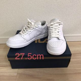 ナイキ(NIKE)のNIKE JORDAN1 Low 27.5 白　ホワイト　White(スニーカー)