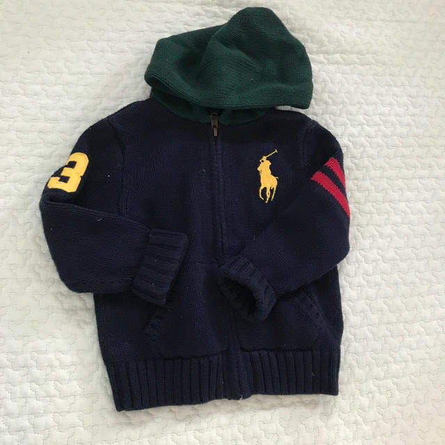 Ralph Lauren(ラルフローレン)のラルフローレン　ニットパーカー キッズ/ベビー/マタニティのキッズ服男の子用(90cm~)(ジャケット/上着)の商品写真