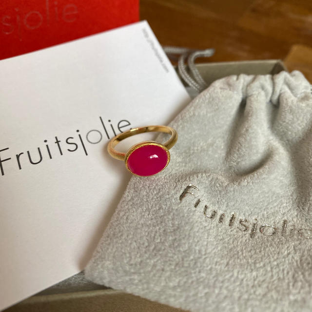 fruitsiolie フリュイジョリ ピンク 指輪 リング カルセドニー13号