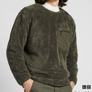 ユニクロ(UNIQLO)の新品･未使用!!ユニクロ【M】フリースプルオーバー/オリーブ(その他)