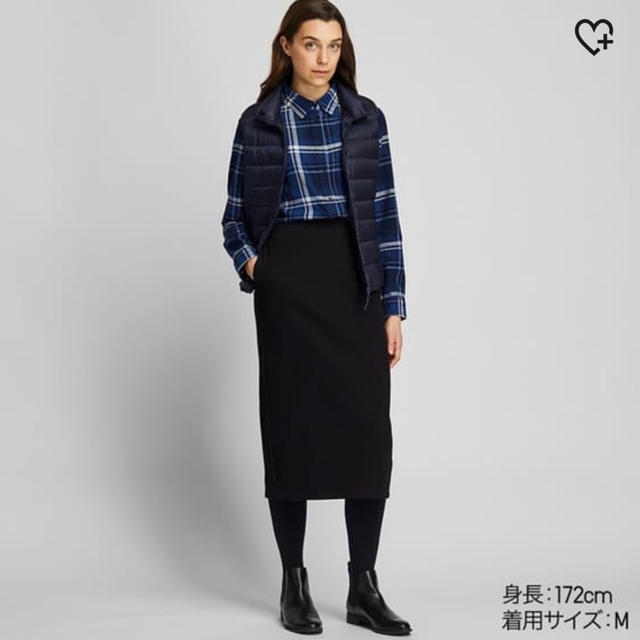 UNIQLO(ユニクロ)のUNIQLO リブタイトロングスカート(丈短め) レディースのスカート(ロングスカート)の商品写真