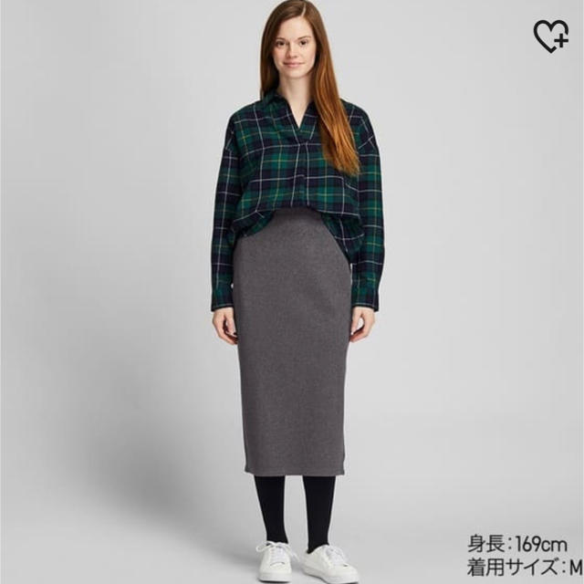 UNIQLO(ユニクロ)のUNIQLO リブタイトロングスカート(丈短め) レディースのスカート(ロングスカート)の商品写真