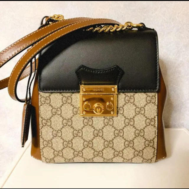 Gucci(グッチ)のグッチ GUCCI GGスプリーム×レザー バックパック レディースのバッグ(リュック/バックパック)の商品写真