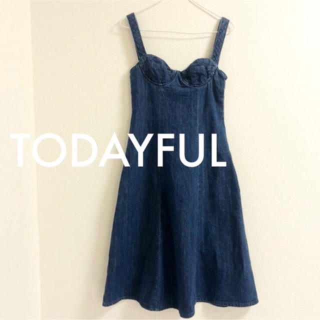 TODAYFUL(トゥデイフル)のtodayful デニム　コルセットワンピース レディースのワンピース(ロングワンピース/マキシワンピース)の商品写真