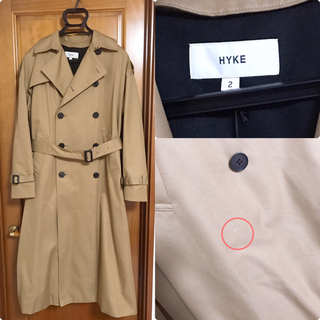 HYKE - HYKE トレンチコート ビッグ サイズ2の通販 by kana's shop 