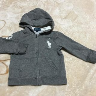 ラルフローレン(Ralph Lauren)の美品ラルフローレンのフード付きパーカー　90 霜降りグレー(ジャケット/上着)