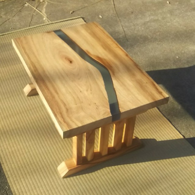 ウッドリバーテーブル リバーテーブル エポキシ樹脂 楠木 2