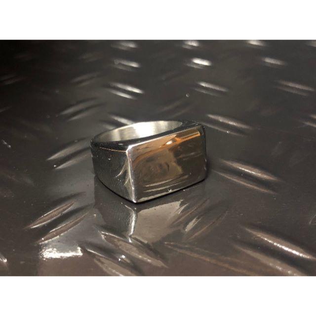 長方形　印台　指輪　シンプル　ブラック 目玉商品 リング　メンズ メンズのアクセサリー(リング(指輪))の商品写真