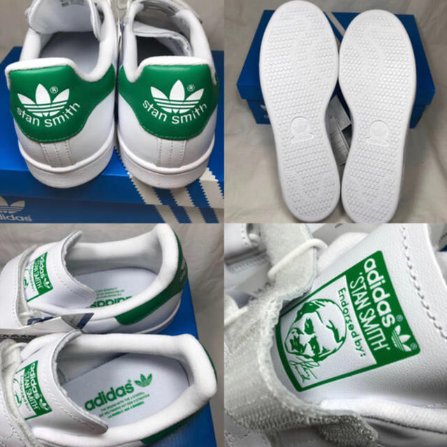 adidas(アディダス)の★新品★人気  希少 アディダス スタンスミス  ベルクロ グリーン  22.５ レディースの靴/シューズ(スニーカー)の商品写真