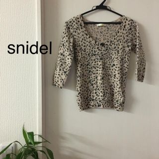 スナイデル(SNIDEL)のsnidel 七分袖ヒョウ柄ニット　S〜M(ニット/セーター)