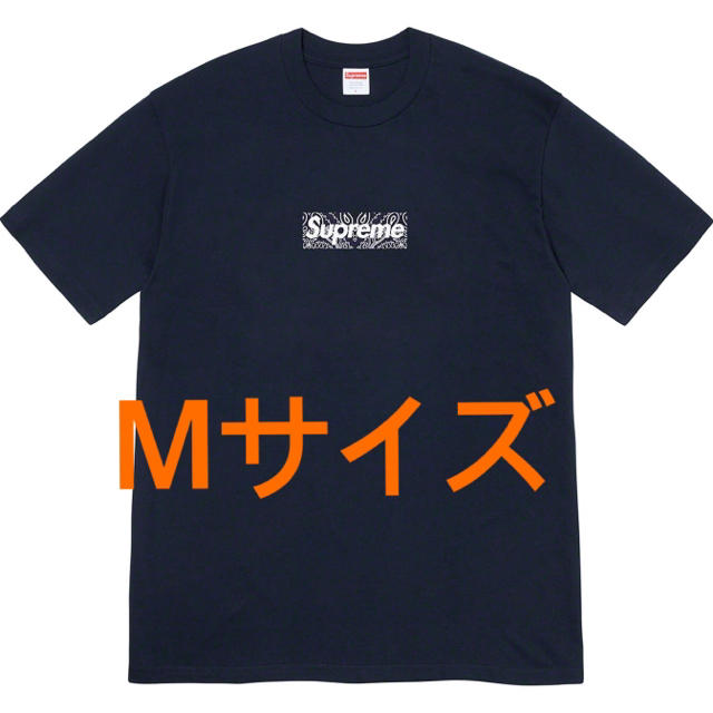 Supreme bandana box logo tee navy M - Tシャツ/カットソー(半袖/袖なし)