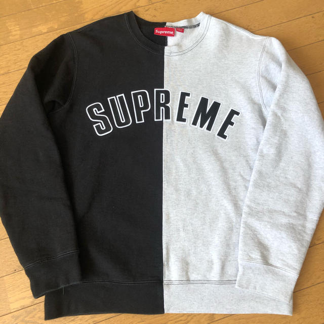 即支払 ネイビー L  supreme Split Crewneck