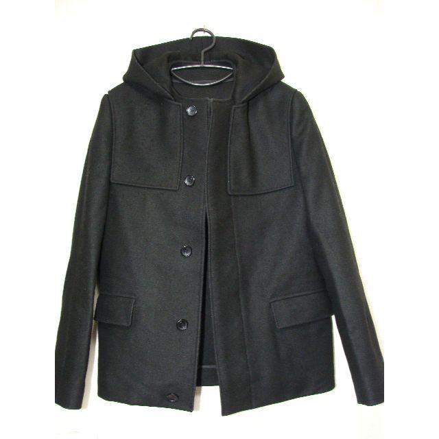 BALENCIAGA - BALENCIAGAバレンシアガウールメルトンフードパーカーショートコートJK