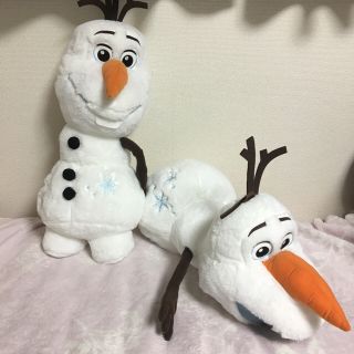 アナトユキノジョオウ(アナと雪の女王)の【新品】アナと雪の女王２ オラフ ギガジャンボ寝そべりぬいぐるみ 2点セット(ぬいぐるみ)