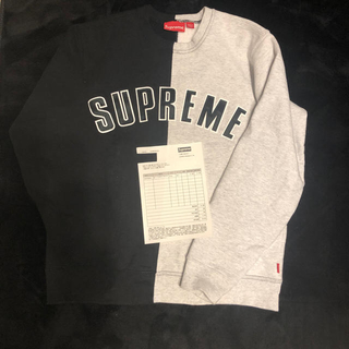 Supreme - Supreme Split Crewneck Sweatshirt S 白黒の通販 by ...