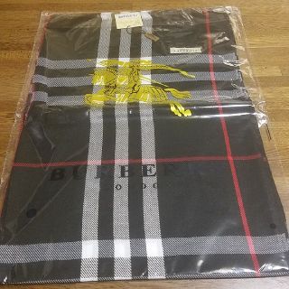 バーバリー(BURBERRY)のBURBERRY　カシミア大判ストール　黒チェック(ストール/パシュミナ)