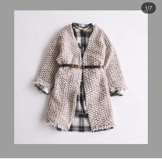 IENA(イエナ)のIENA maison パイルニットコート レディースのジャケット/アウター(ロングコート)の商品写真