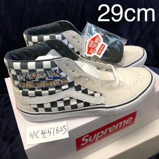 シュプリーム(Supreme)の29cm SUPREME X VANS SK-8 HI PRO 白(スニーカー)