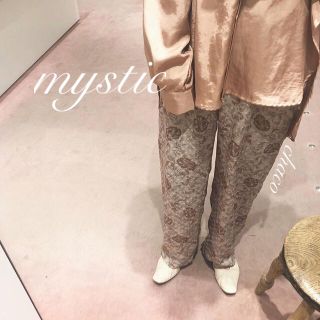 ミスティック(mystic)の新作❄️¥8250【mystic】ドット花柄パンツ イージーワイドパンツ(カジュアルパンツ)