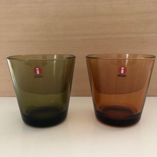 イッタラ(iittala)のイッタラ　カルティオ　scope別注　ブラウン、オリーブ(グラス/カップ)