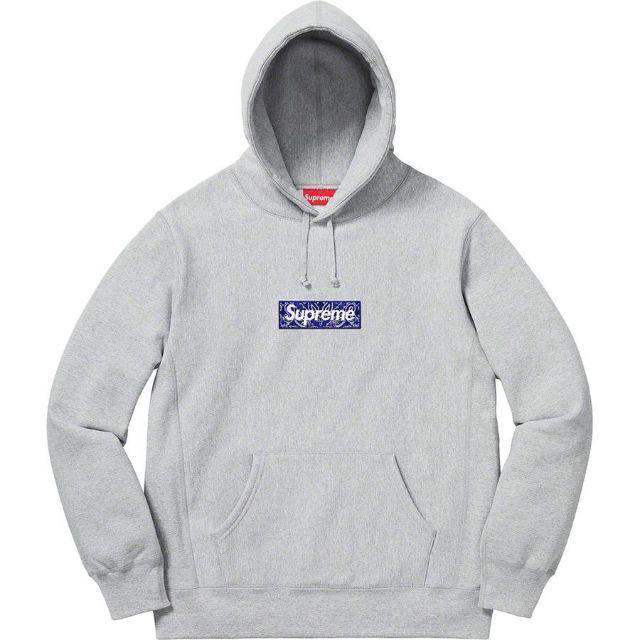 灰 M supreme box logo bandana box logo