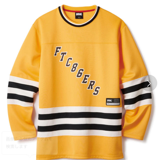 FTC(エフティーシー)の【Lサイズ】FTC 86ERS HOCKEY JERSEY イエロー　長袖 メンズのトップス(Tシャツ/カットソー(七分/長袖))の商品写真