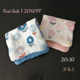 20%OFF！ふわっふわハンカチ♡クカット花柄(ハンカチ/バンダナ)