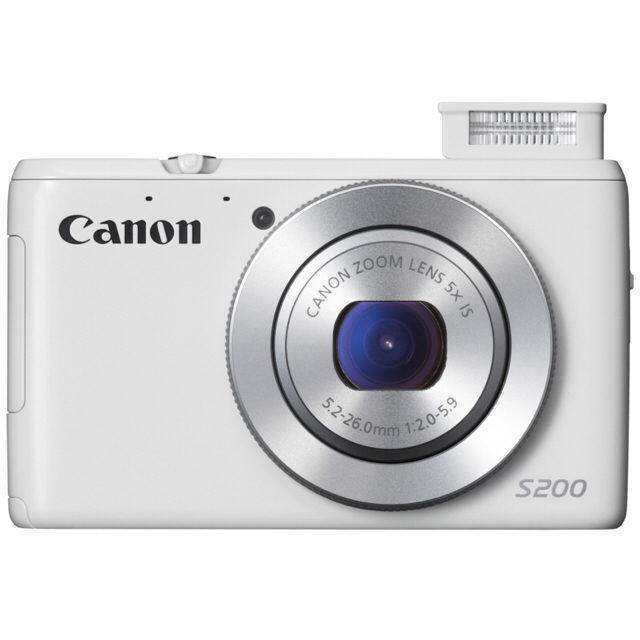 Canon Power Shot S200 ホワイト デジタルカメラ5倍記録メディア