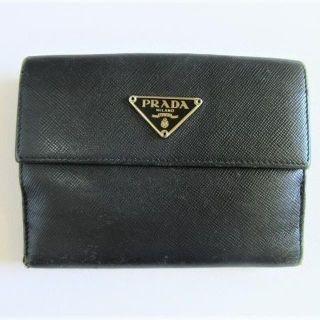 プラダ(PRADA)の■PRADA■二つ折り財布■黒■ (財布)