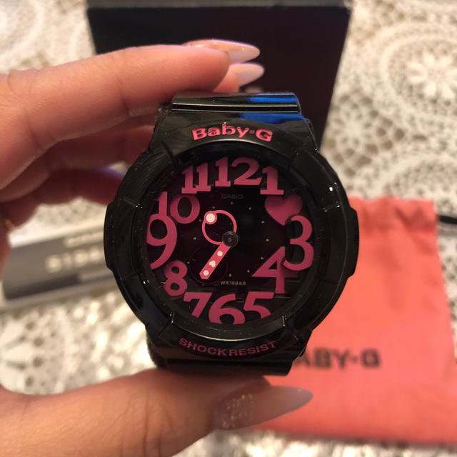 Baby-G(ベビージー)のBABY-G ブラック×ピンク レディースのファッション小物(腕時計)の商品写真