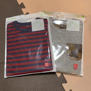 ユニクロ(UNIQLO)の新品 ユニクロ クールネックT(長袖)2枚(Tシャツ(長袖/七分))